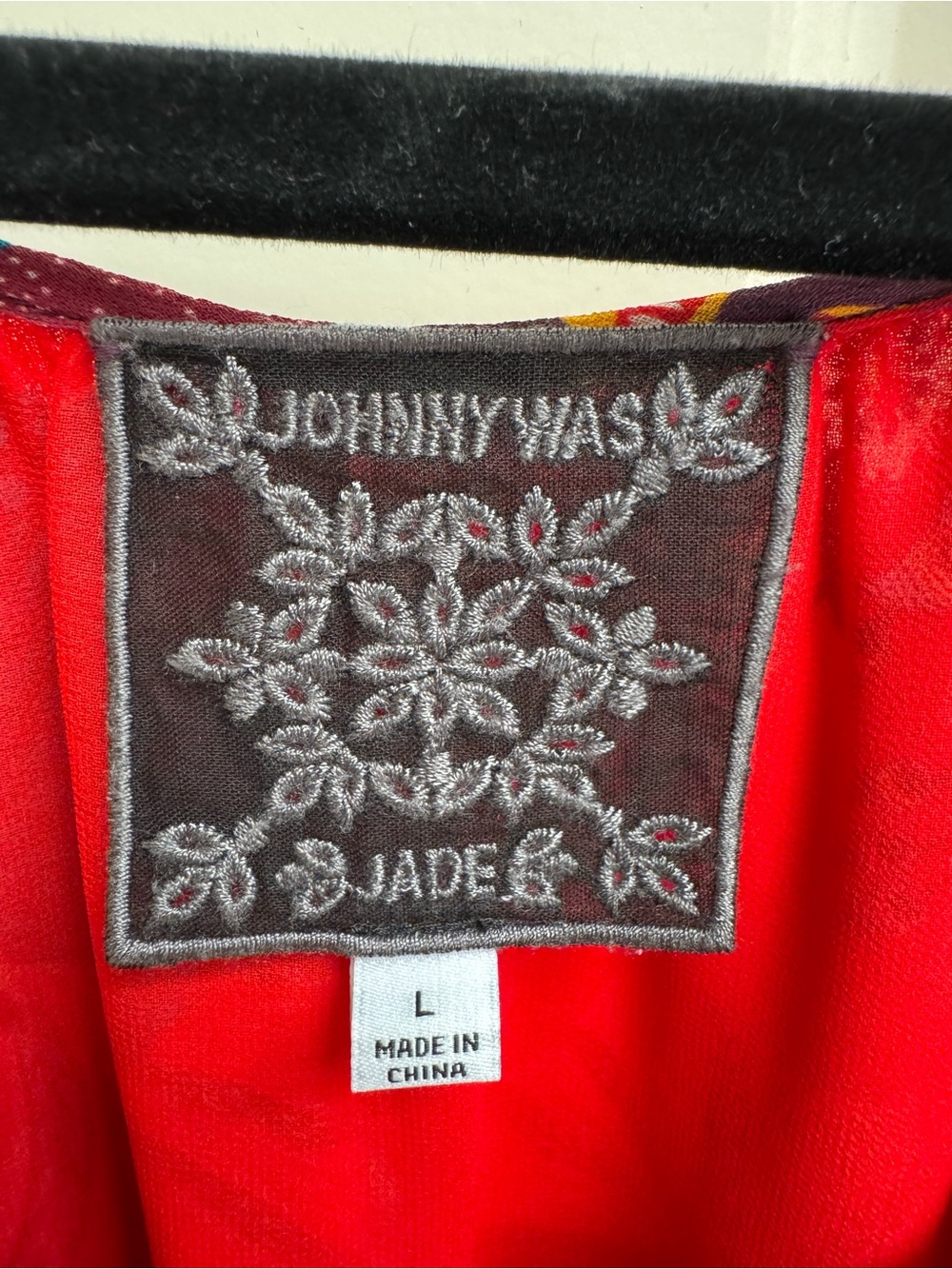 Johnny Was Tasha Red Multi Floral Peasant Blouse - Picture 4 of 8